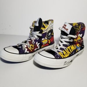 Converse bartman high top shoes.